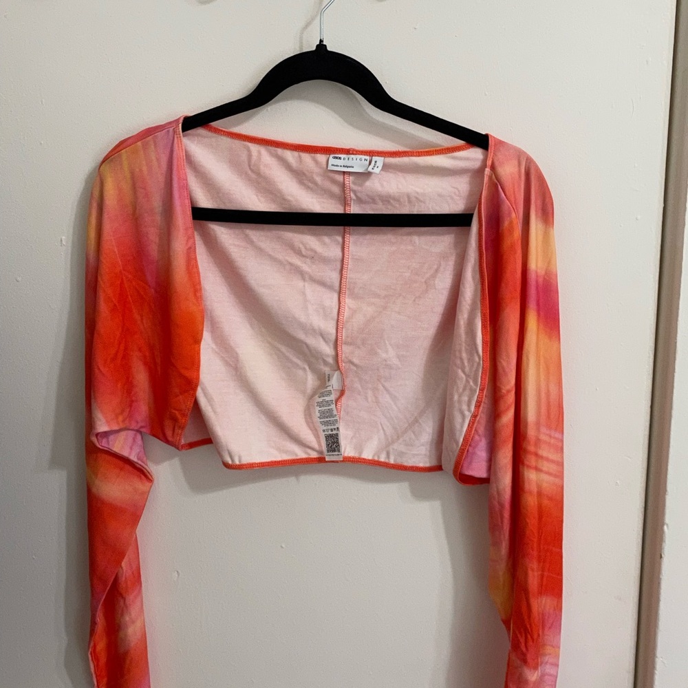 Orange and pink bolero long sleeve